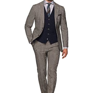 SuitSupply Havana plaid wool cotton suit 38R